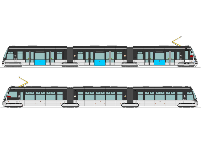 Přehled formátu PRAGUEBOARD na tramvajích 15T ForCity: