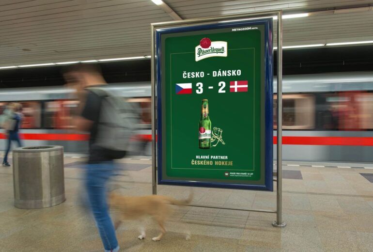 Hokejové zápasy live na digitálních CLV v metru