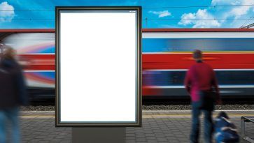 Mockup Citylighty na železnici
